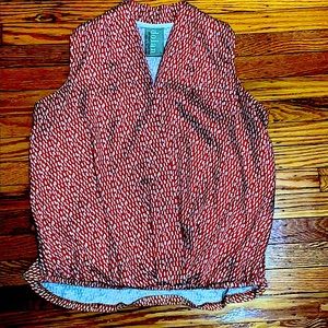 Hi-low V Neck Blouse